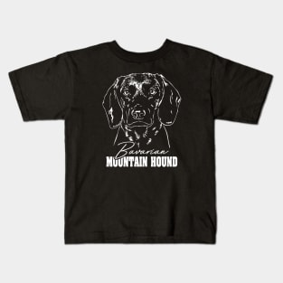 Bavarian Mountain Hound hunting dog portrait Kids T-Shirt